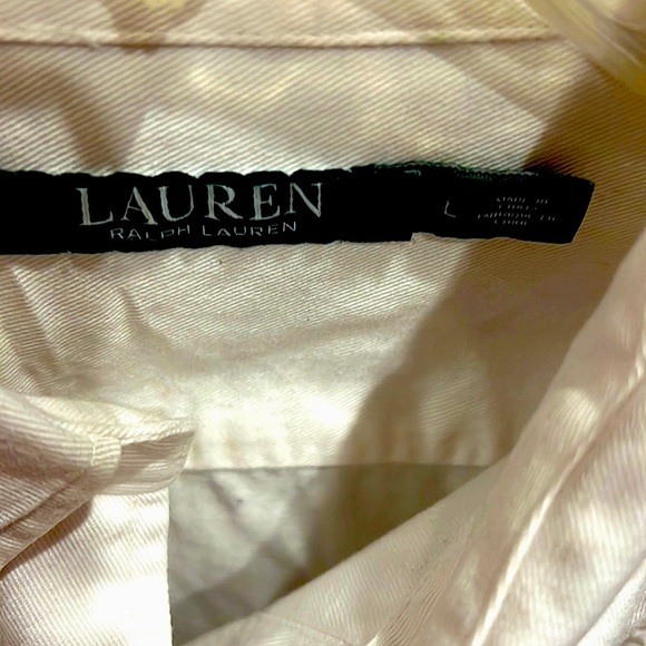 Lauren Ralph Lauren women’s long sleeve partially embroidered white shirts - Picture 5 of 6
